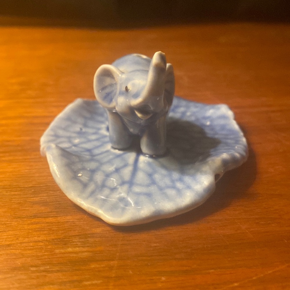 Blue Lake Mini Elephant Figurine
